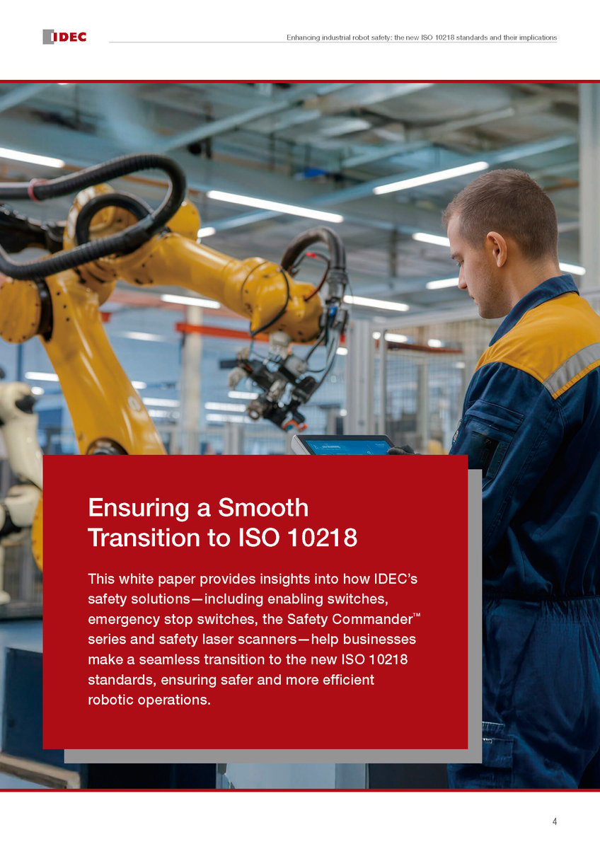 IDEC s ISO 10218 White Paper Download Now Idec s iso 10218 white paper download now